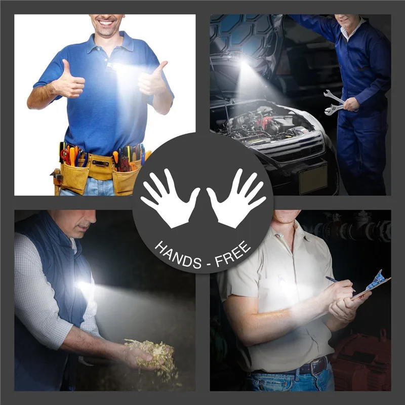 NEW safety led flashing light LED Clip On Magnetic Hands Free Flashlight for Cycling Running walking