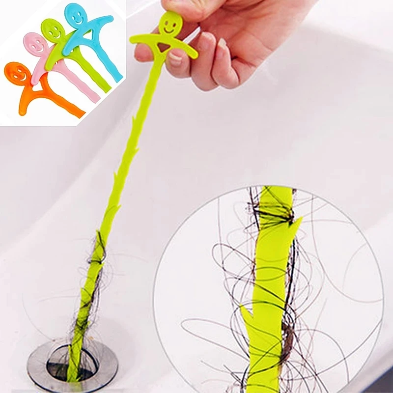  5*51cm New Drain Snake Spring Pipe Dredging Tool Dredge Unblocker Clog Kitchen Sink Sewer Cleaning Hook