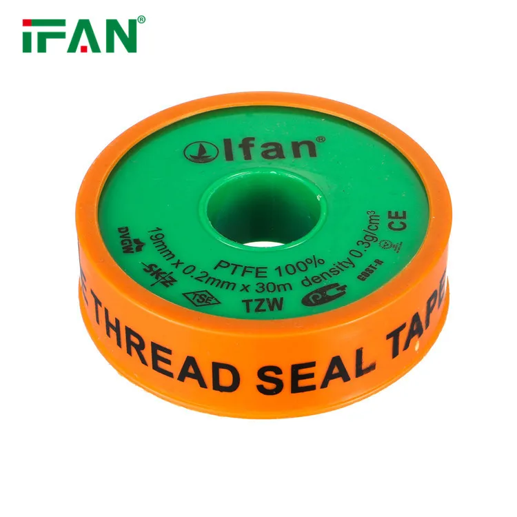 
 China Ifan factory white and yellow colors 15 M  ptfe thread seal tape ptfe seal tape roll  