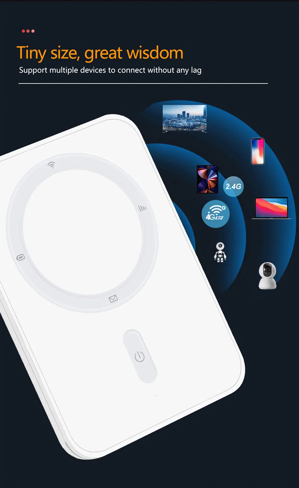 Mini 4G WiFi Router Sim Card Portable LTE Mobile Unlock Dongle 150Mbps Hotspot with Sim Card slot for Home Outdoor USA version