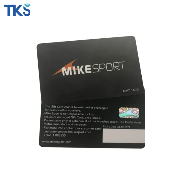 black matte plastic hologram business gift cards