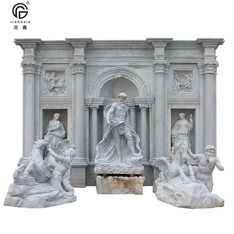 Большой натуральный мрамор в стиле барокко, высокое качество, ручная резьба, фонтан Треви