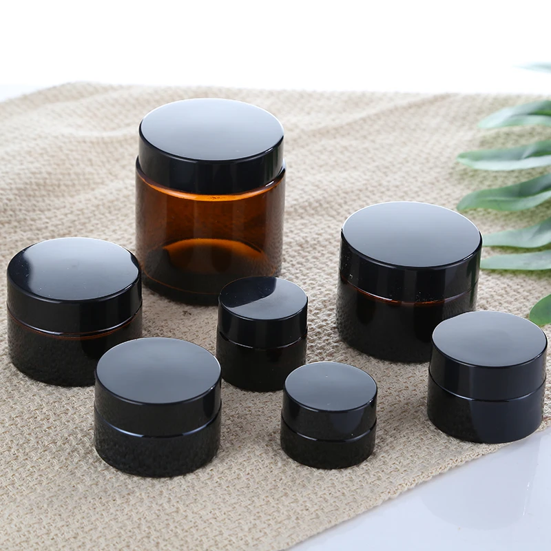 5g 10g 15g 20g 50g 100g Reutilisable Bouteilles Boite Pot Vide En Verre Ambre