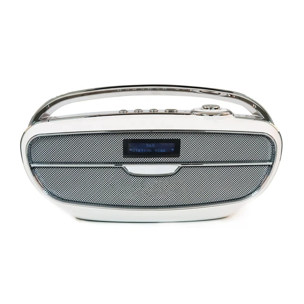 Portable Retro Stereo Wireless Speaker DAB+/DAB/FM Radio 12W Power Strong Bass Subwoofer Alarm Clock EQ Function OEM Factory