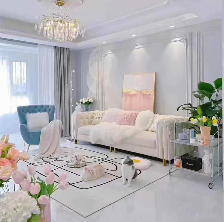 3 Piece Living Room custom designs modern gray luxury furniture living room sofa modern comfortable loveseat sofa