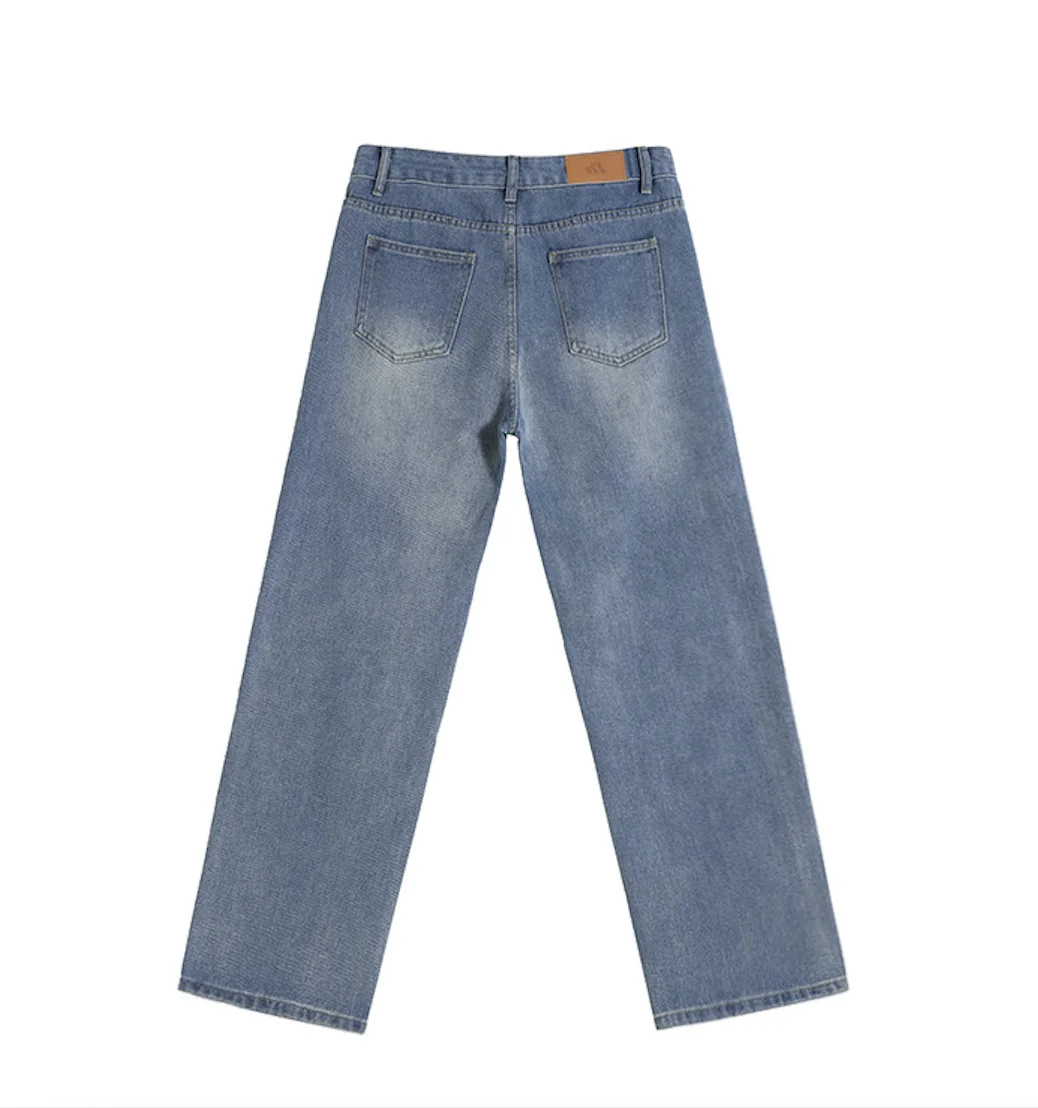High Quality Fashion Timeless Straight Denim Pants Loose-Fit Jeans