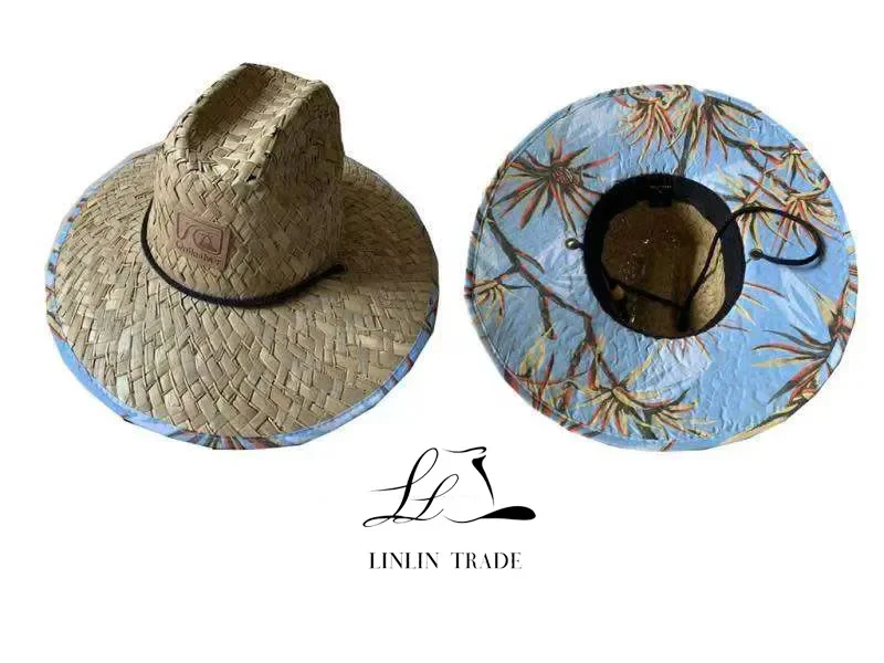 Wholesale lifeguard hat summer straw hat hats with custom logo 1 buyer