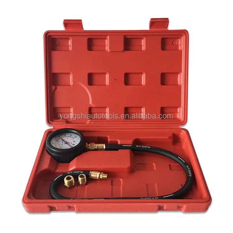 Oil Pressure Gauge Auto Motor Gas Engine Compression Cylinder 100PSI Pressure Gauge Tester