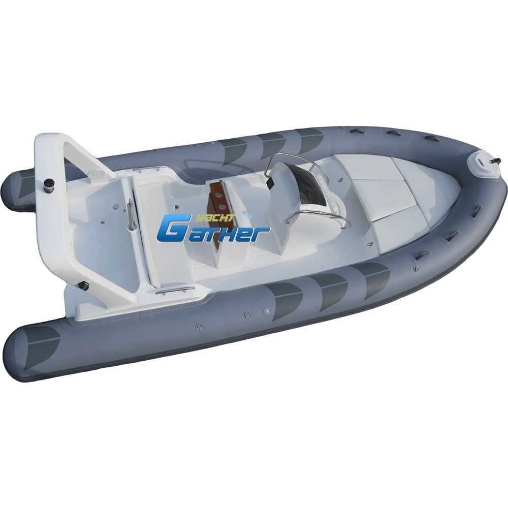China RIB600 6m Sport RIB Boat Fiberglass Material for Outdoor Fishing Surfing on Lakes and Rivers