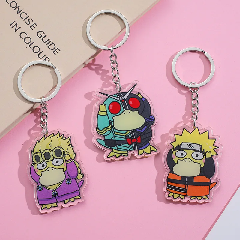 No minimum custom logo acrylic charms high quality transparent double side printing anime figures acrylic keychain