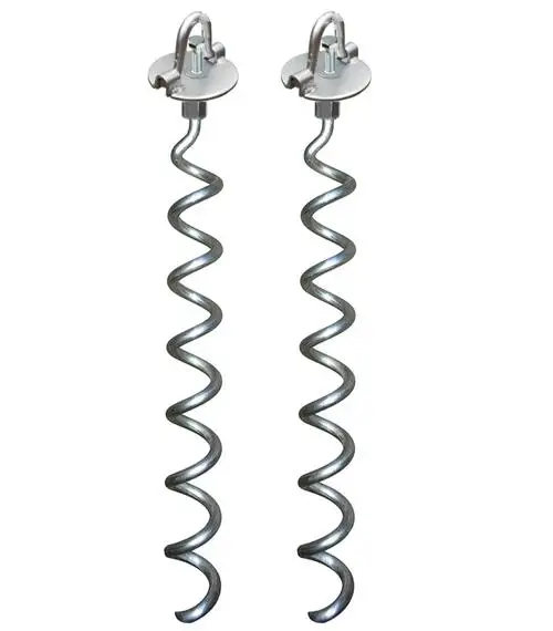 hot sales Galvanized heavy duty preventing high winds spiral dog tie fixing swing set steel stakes ground anchor