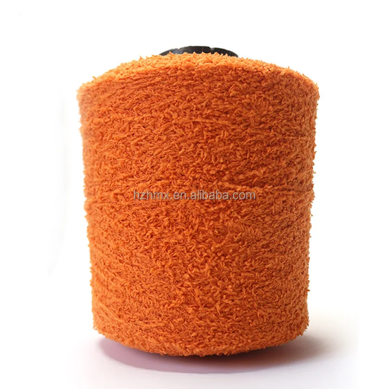 Super soft 100% polyester coral fleece fluffy yarn for hand crochet knitting baby sweater and scarf