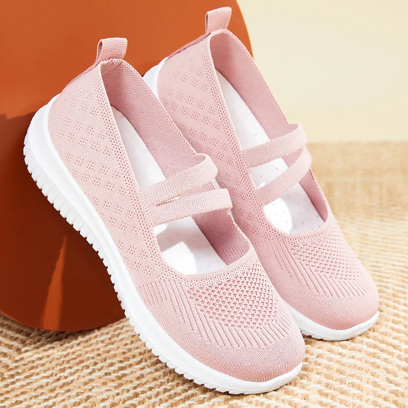 2023 Factory Wholesale New Slip on Shoes Hot Sale Fashion Style Mesh Running Shoes Custom Logo Cheap Women Casual Sneakers