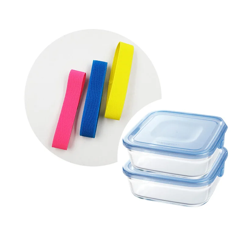 custom logo soft elastic band elastic belt for bento box lunch box