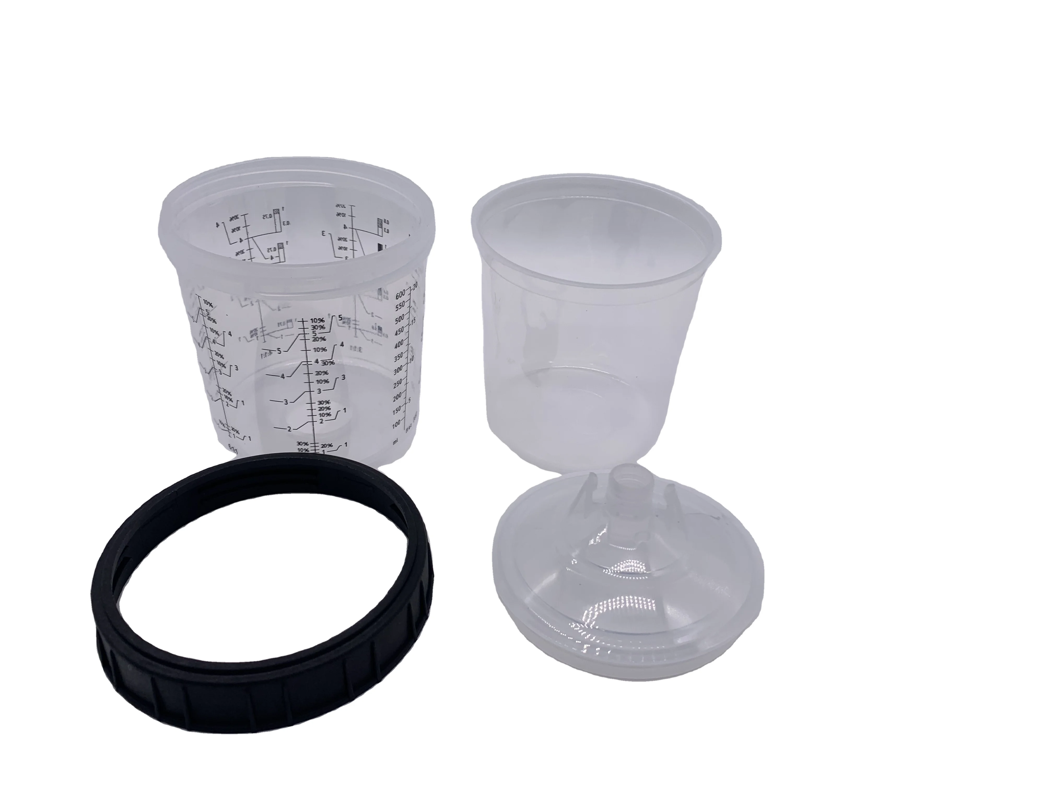 Factory plastic paint mixing cups rapid paint system car paint mixing spray gun pot cups