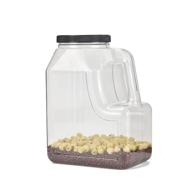 PETG 160oz large capacity plastic bottle spice container storage jars kitchen supplies beans grain storage custom colour logo