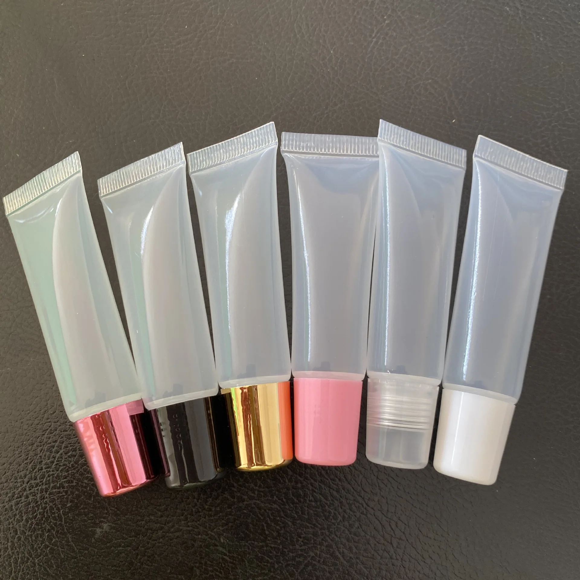 Wholesale Soft Squeeze Cosmetic Lipstick Balm Lip Oil Tubes 5ml 10ml Custom Private Label Packaging White Empty Lip Gloss Tubes