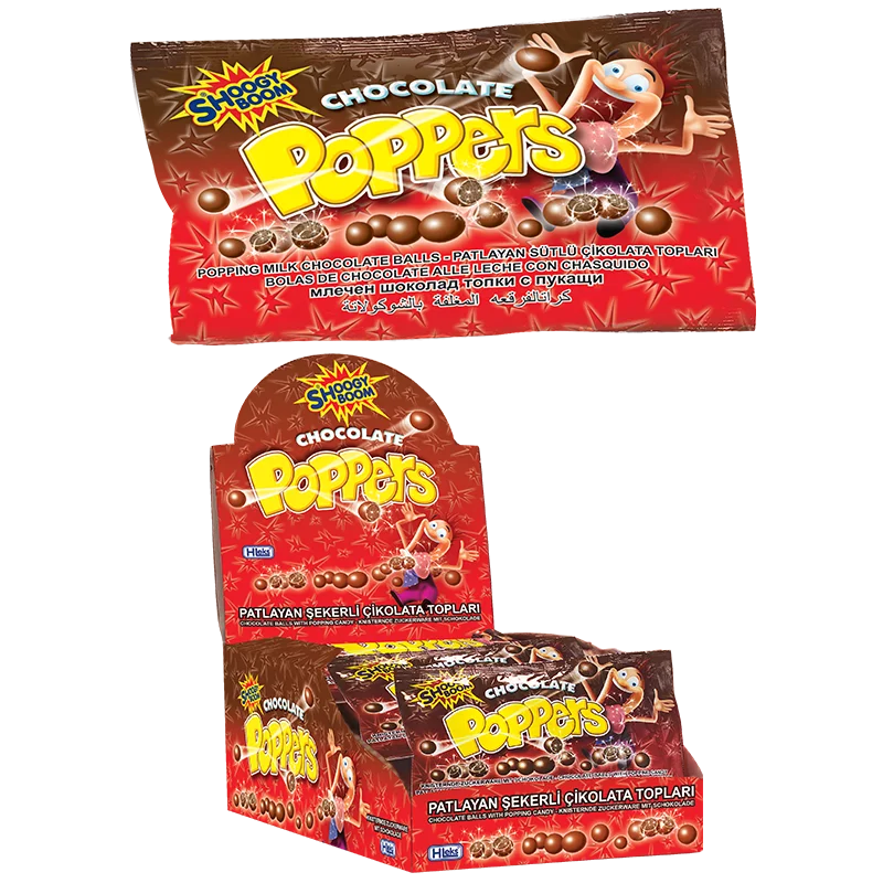 High standard milk chocolate balls with popping candy - Chocolate candy