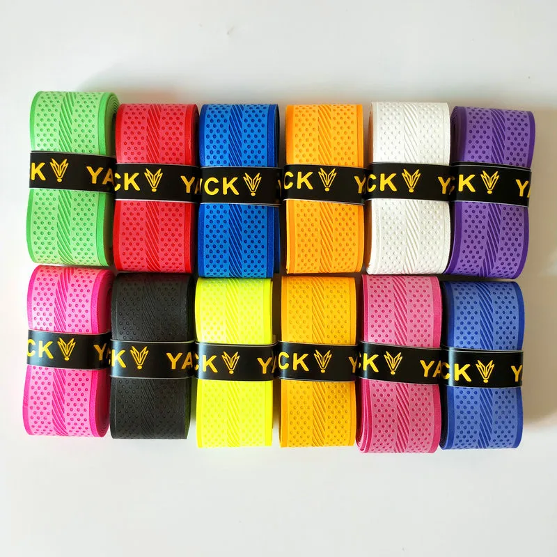 Dry Feel 0.7 mm PU Badminton Racket Overgrip Anti-Slip Over Grip Tape Band with Embossed Pattern