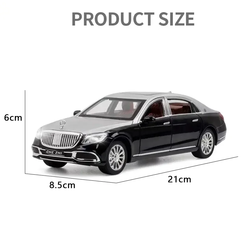 Модель автомобиля Maybach GLS600 модель литая игрушечного с пересечением границ 1:24 со звуком и светом оптовая продажа