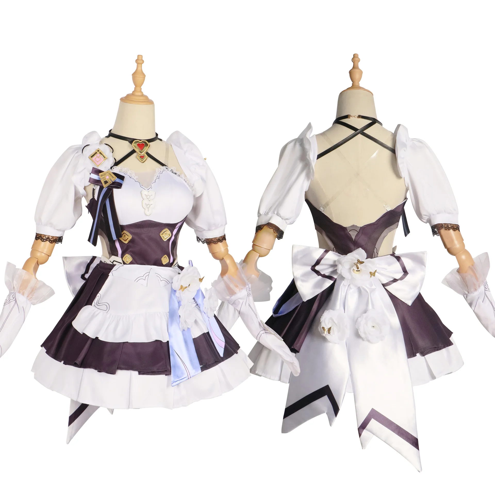 Honkai Impact 3rd Cosplay Maid Outfit Game Anime Miss Pink Elf Dress Shoes Wig Cosplay Costume