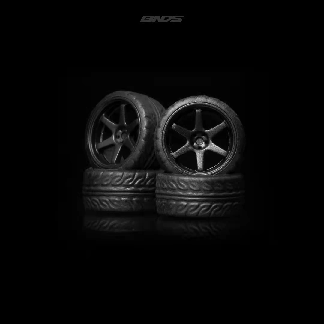 BNDS Wheels and Tires 10 Sets Per Box 1/64 8mm & 8.9mm for 1:64 Diecast Model Car Tomica Hotwheels Modified Parts Toys Gift