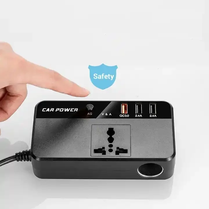 Смарт-розетки 3 порта Usb адаптер зарядного устройства 200 Вт инвертор 12 В 24 в 220 переменного тока автомобильный преобразователь постоянного
