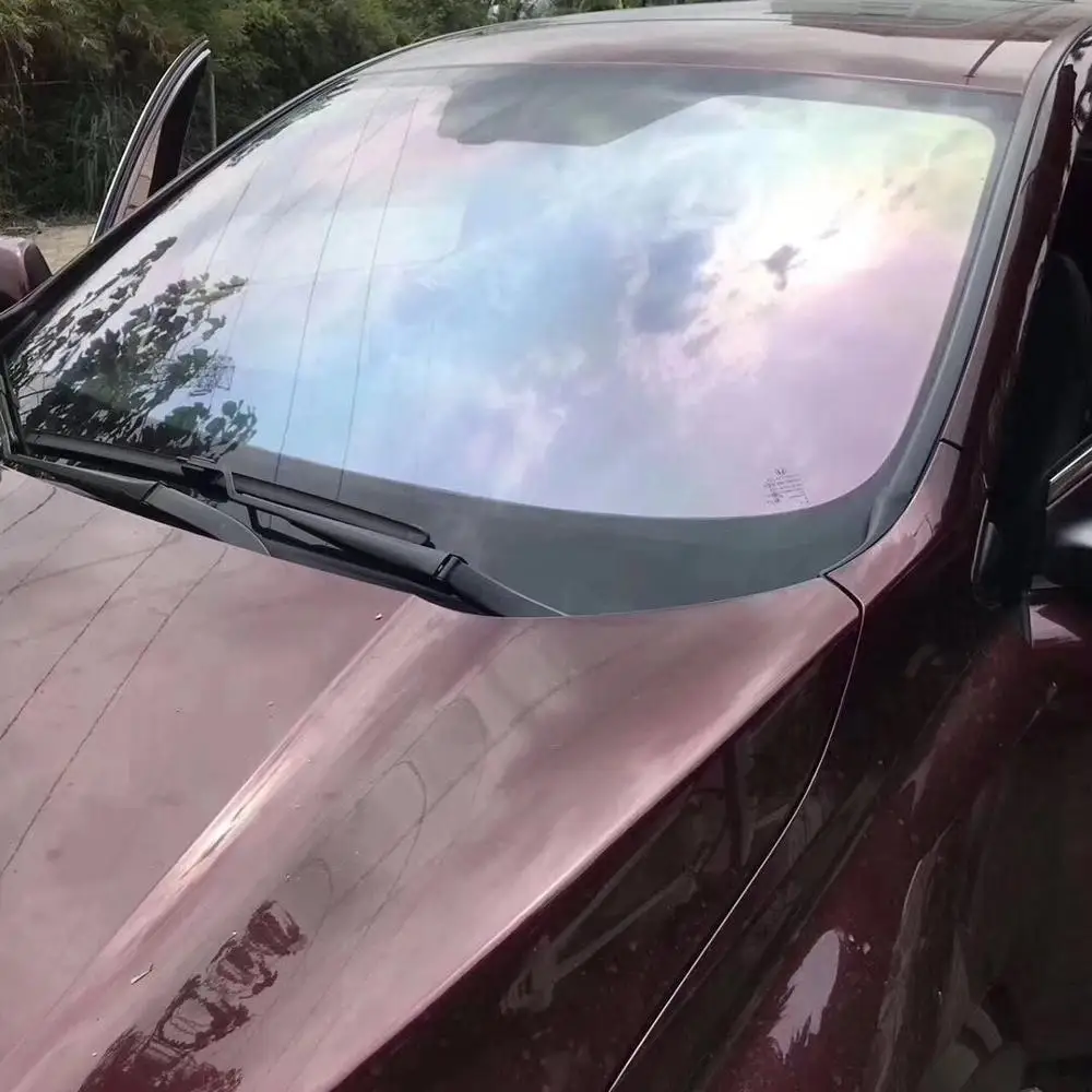 Chameleon car window tint film with reflection function VLT 80% chameleon window film