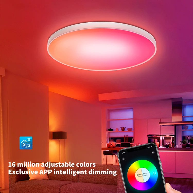 ERP Wireless WIFI Bluetooth 2.4G Remote Control APP Smart Illumination modern ceilings design 48W LED Ceiling Light