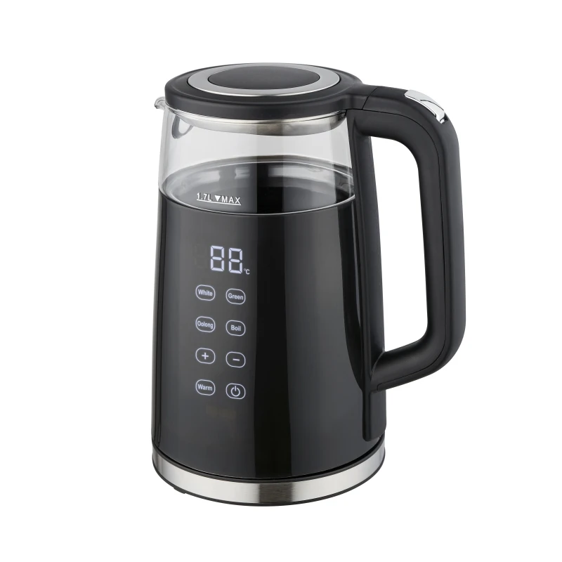 Kitchen Appliances Smart Digital Glass Kettle Cordless 1700ML Fast boil  Electric Water Kettle Select Temperature