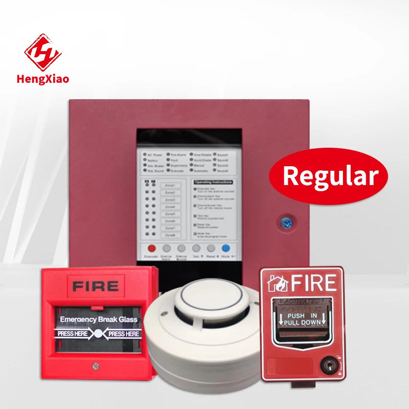 Regular Fire Alarm Control Panel 4/8/16 Loops optional Fire Alarm system for factory/school and hospital