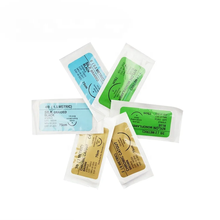 Medical Disposable Nylon Surgical Suture With Needles