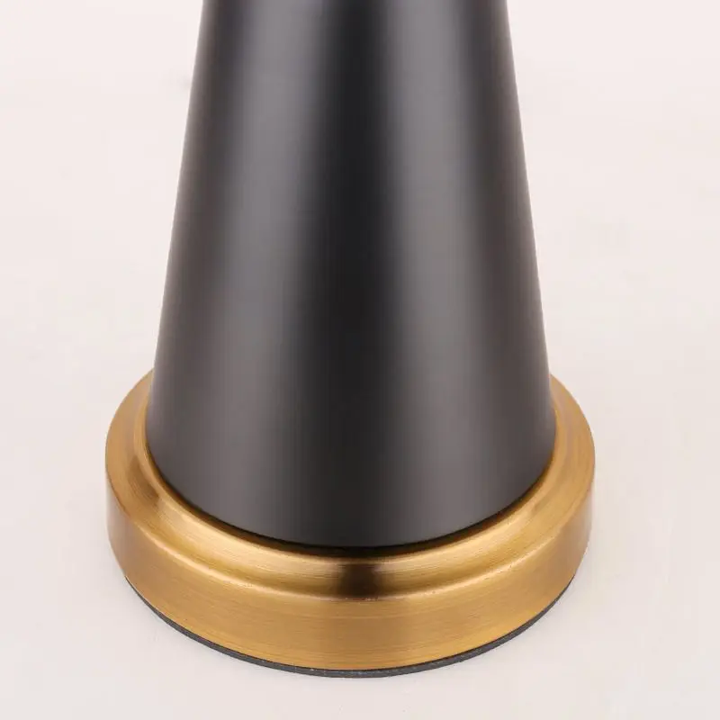 2023 Contemporary black lampshade engineering lamp gold table touch night lights for home decor and hotel gold