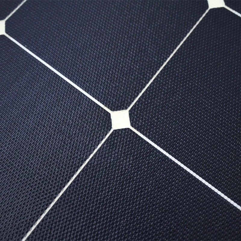 Walkable Custom 60W to 200W Sunpower Flexible solar panel 24.4% efficiency Japan ETFE Anti-slip Surface RV Van Boat solar module