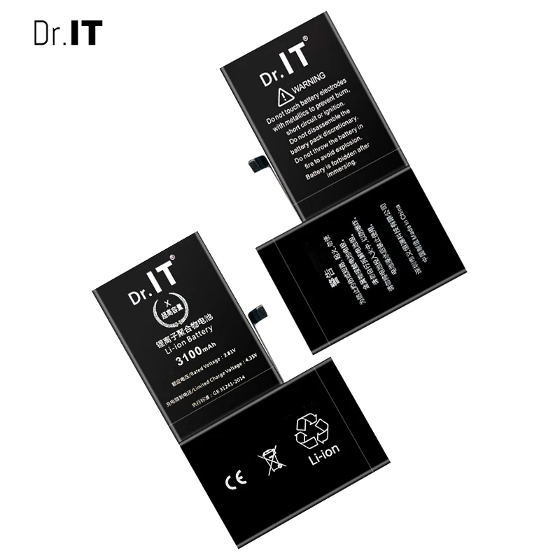 Upgrade quick charge for mobile phone replacement kit iphone X battery