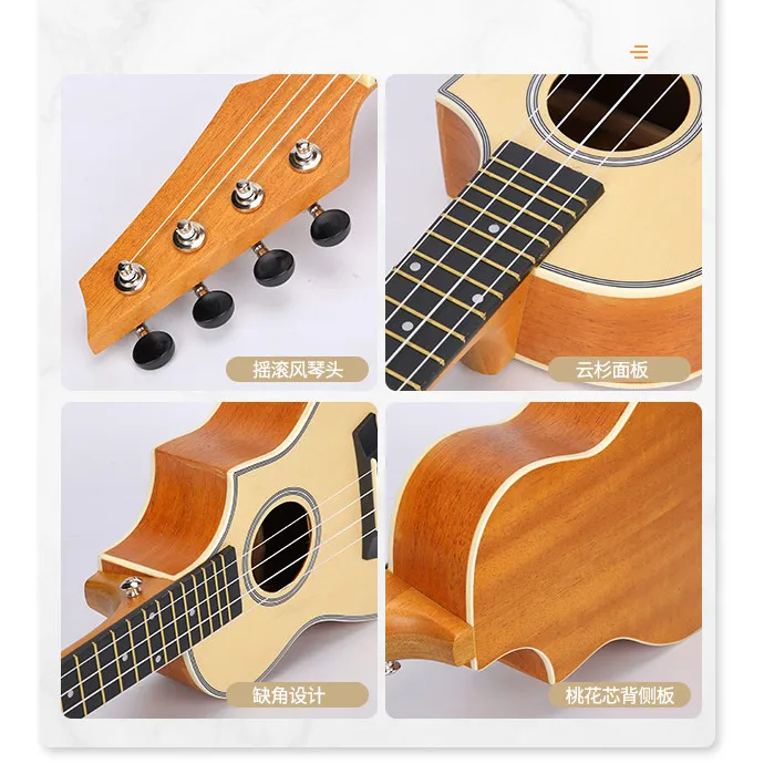 Promotion cheap stock mahogany wooden guitar concert 23 inch ukulele with good quality