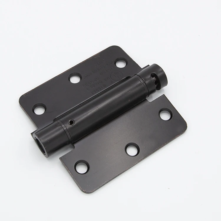 Black 1/4' 5/8' radius Steel Hinge Wooden Door Spring Hinge