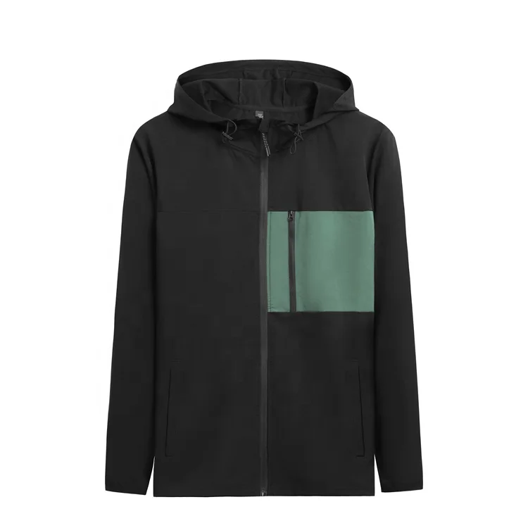 Wholesale Factory Sport Contrast Full-Zip Jacket Custom Long Sleeves Jacket For Men Outdoor Sports Plus Size