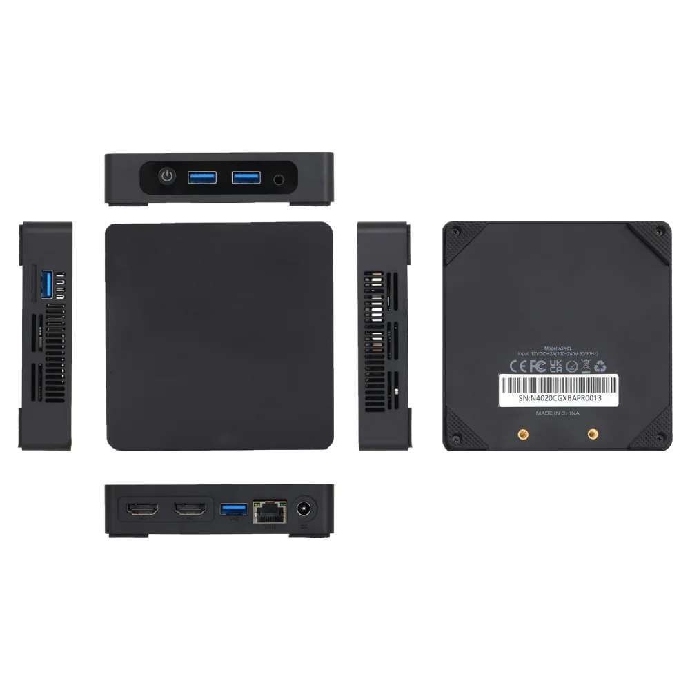 ASK01 Window Mini PC Dual Display Intel Celeron N4020 Fanless 6GB/64GB SSD DDR4 New Mini Desktop Computer Win11pro Licensed UK
