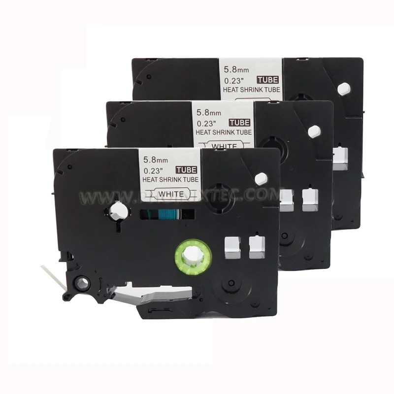 
Compatible Heat Shrink Tube Label Tape, Replacement for Brother HSe211 HSe-211 HS-211 HS211 Black On White 6mm x 1.5m 