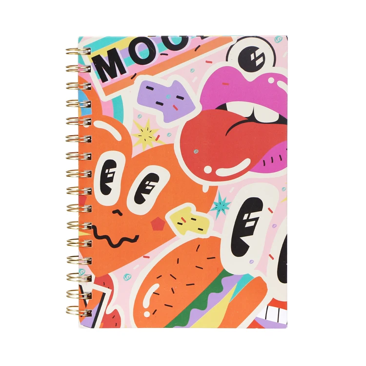 Новый дизайн, спиральный Органайзер формата А5 «сделай сам» с милыми наклейками, оптовая продажа, настраиваемый логотип, блокнот в твердой обложке