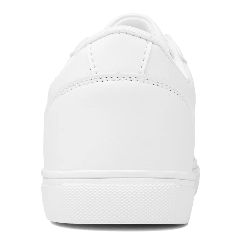 World- Win 2021 Blank Custom Logo Flat Leather Sneakers White Casual Shoes For Men
