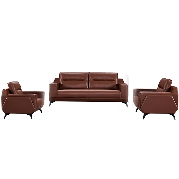 Modern Luxury Art Style Sectional Leather Sofa Set Office Lounge Suite Sofa Set Living Room Furniture