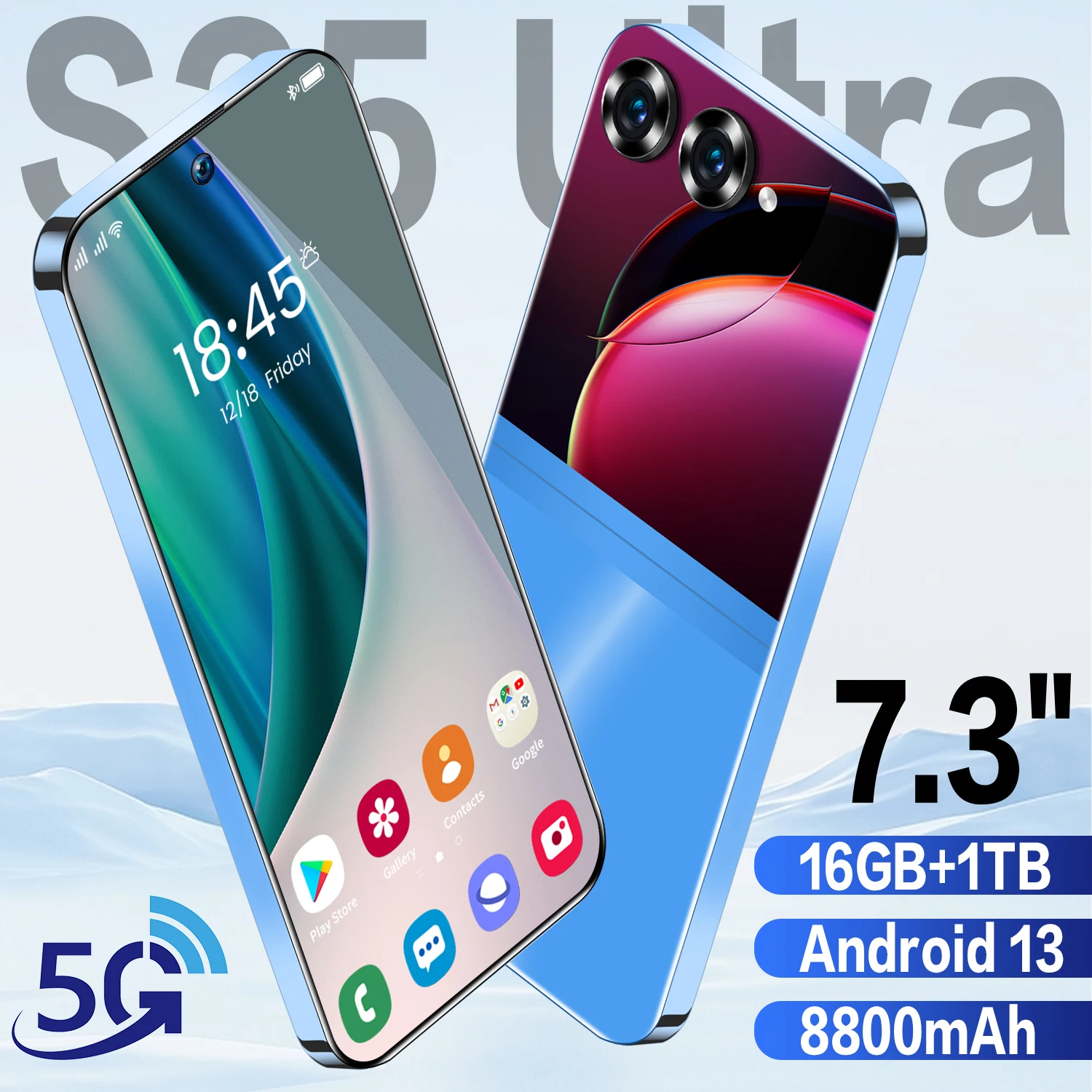 Смартфон Smartphonetecno 10 Pro 5g S25 Ultra + Android 2 Sim-камера мобильный телефон Глобальная игра Phonemate60