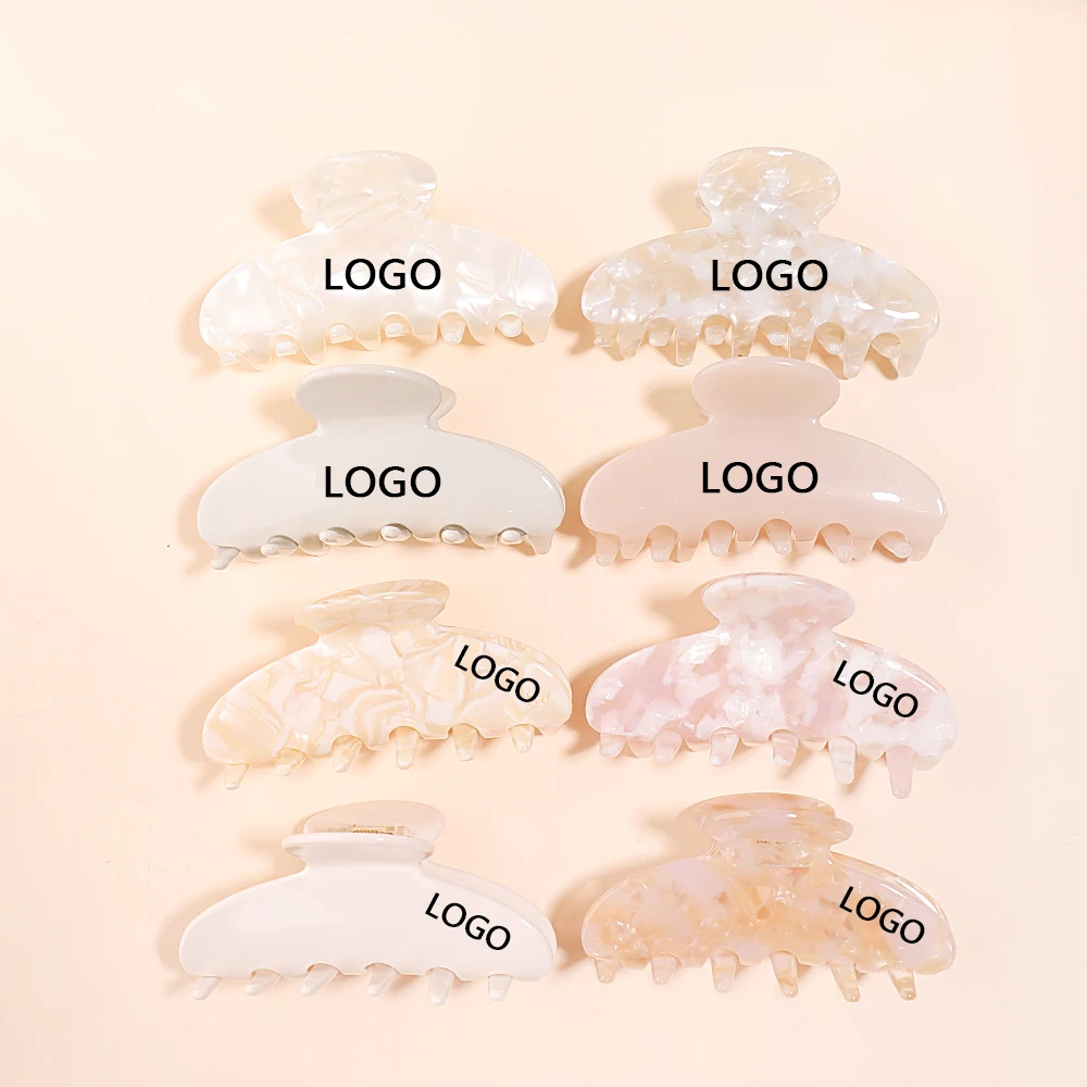 MiDairy CUSTOM LOGO 5000+ COLORS  factory direct sale 8.8cm hair claws clips for women girls fashion accessories