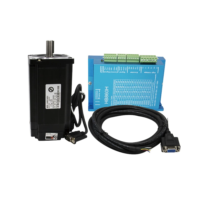 RU Nema34 close loop 4.5Nm stepper motor +HBS860H Hybrid driver+400w60v power supply +MACH3 controller board