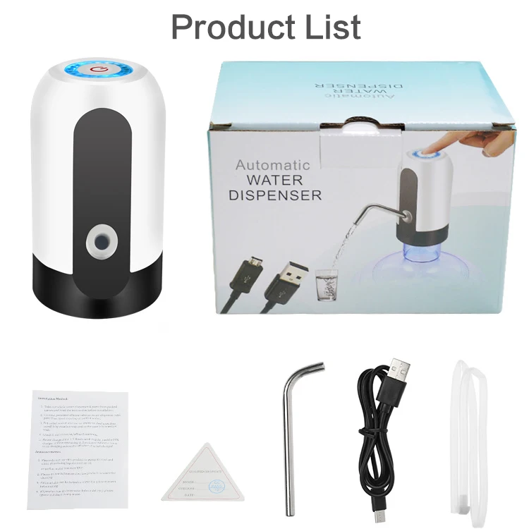 
Kinscoter Free Sample Water Dispenser Portable USB Rechargeable Electric Automatic Pump Water Dispenser 
