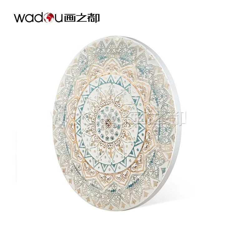 round shape masterpieces easy abstract art poster paintings colorful handmade canvas oil painting for room decoration