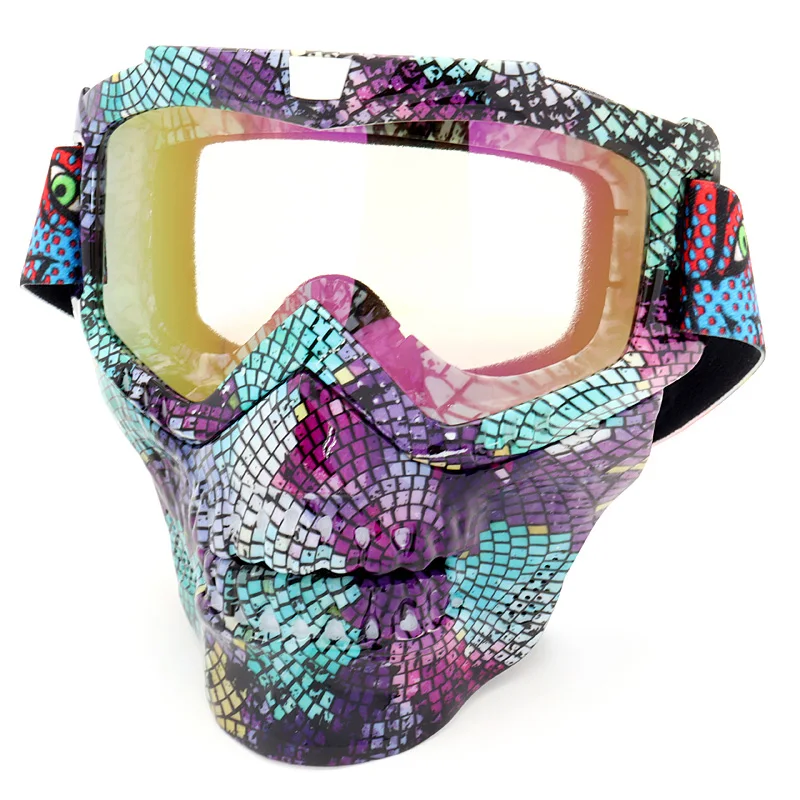 Windproof motorcycle goggles for glasses off road motocross motorbike full paintball masks
