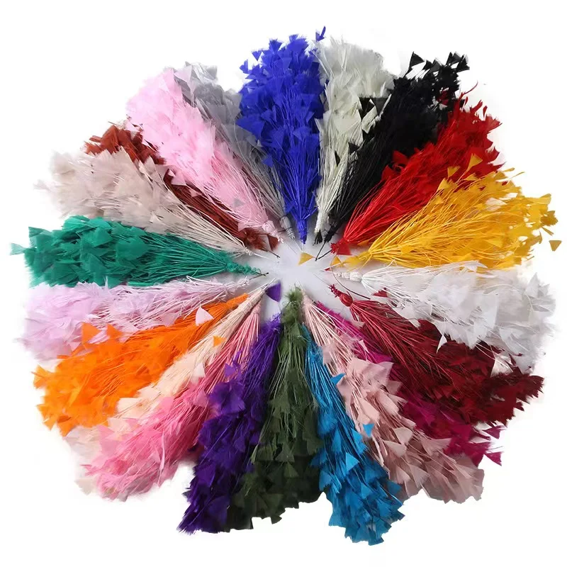 25-30CM Millinery Supplies Mount Feather Flowers Stripped Goose Feather Mount Feather Headwear Hairpin